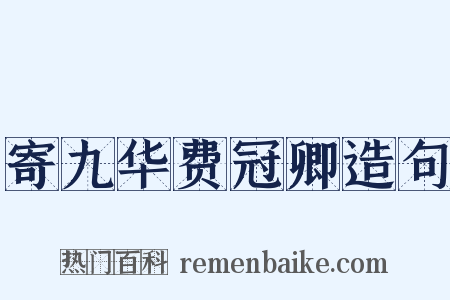 寄九华费冠卿造句是什么意思的图片